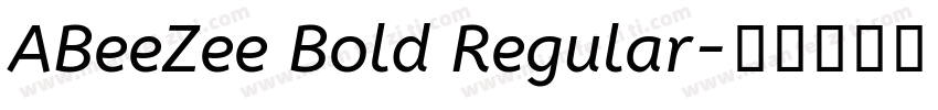 ABeeZee Bold Regular字体转换